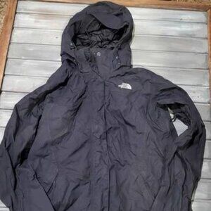 The North Face HyVent Jacket Women's Size L (large) Black Nylon Waterproof